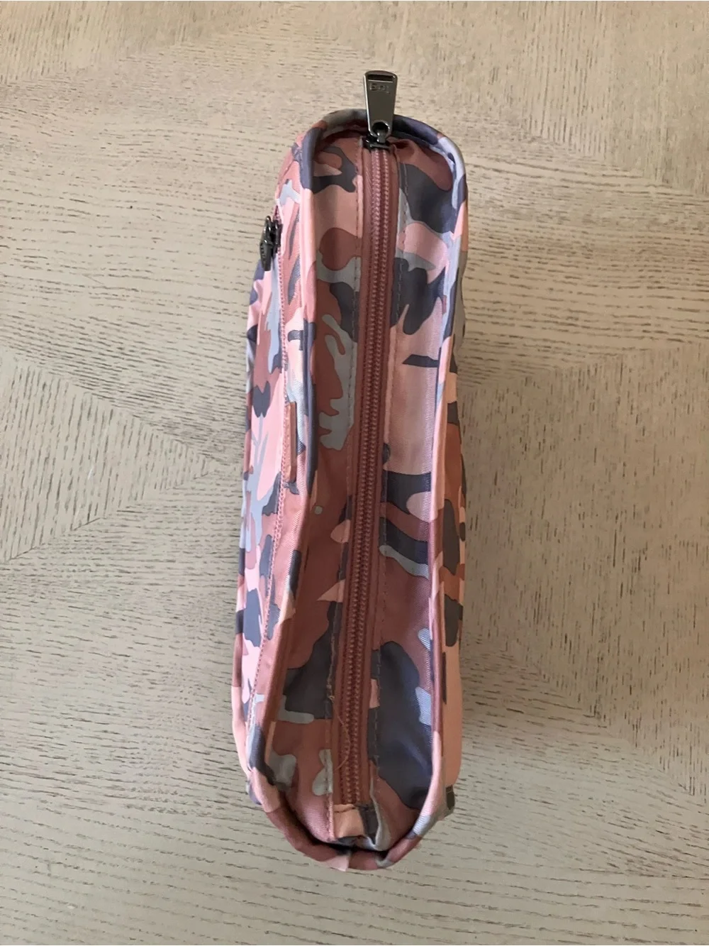 lug Parasail Pink Camo Nylon Cosmetic Bag with Front Zip